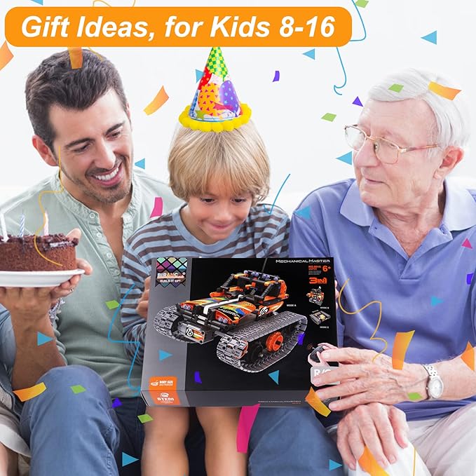 BIRANCO. STEM Remote Control Building Kit 3 in 1 RC Tracked Racer/Tank/Robot Engineering Toys, Science Construction Play Set, Toy Car Christmas for Boys & Girls Age 8-12 (392pcs)-CubbioJoy