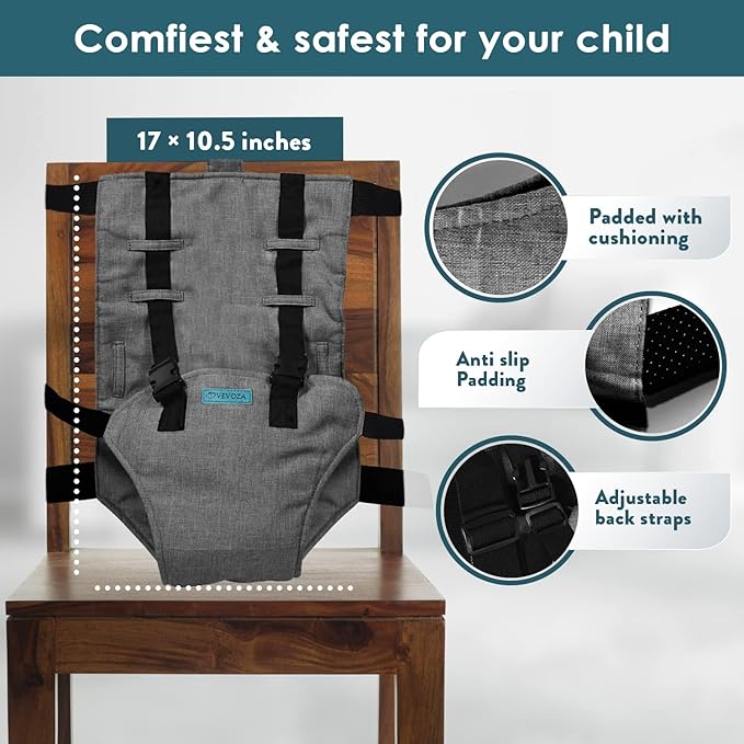 Baby Portable High Chair for Travel | Essential Travel Highchair | Baby Chair Harness-CubbioJoy