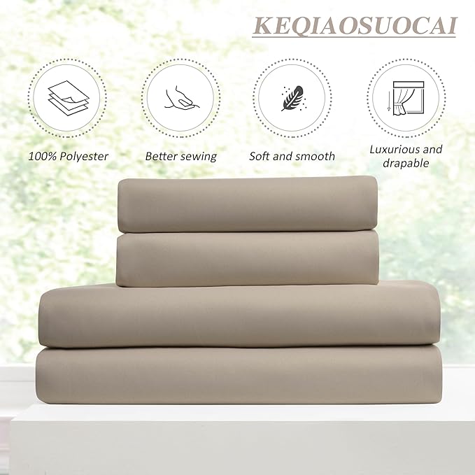 KEQIAOSUOCAI Pleated Blackout Curtain Drapes for Window 90" L - Triple Weave Energy Saving Solid Pinch Pleat Hook Thermal Room Divider Blackout Panels for Patio (72" Wide per Panel, 2 Panels, Khaki)-CubbioJoy