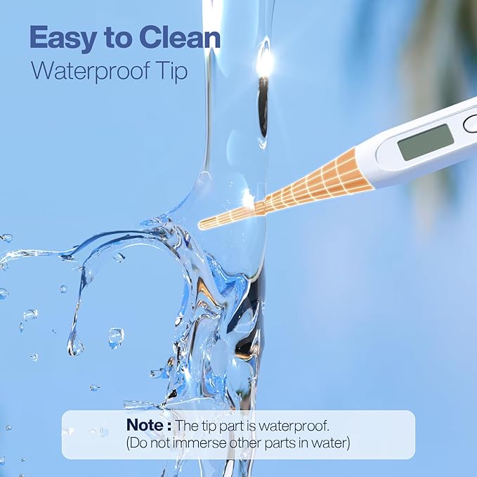 Boncare 10 Seconds Digital Thermometer for Adults and Kids - Accurate & Safe Rectal Thermometer for Baby with Fever Alarm, Oral Thermometer FSA HSA Eligible (Orange)-CubbioJoy