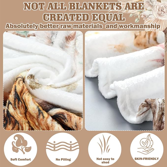 Boho Floral Baby Monthly Milestone Blanket Neutral Bohemian Photo Prop Blanket Personalized Highland Cow Baby Present Pampas Grass Ideas for Newborn Nursery Decor (Brown, Highland Cow)-CubbioJoy