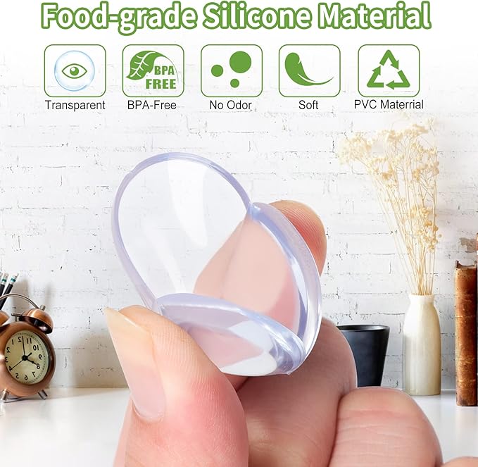 Corner Protector for Baby: Baby Proofing Safety Corner Clear Furniture Tablet Corner Protection| Protectors Guards, Baby Proof Bumper & Cushion to Cover Sharp Furniture & Table Edges (24 Count Round)-CubbioJoy
