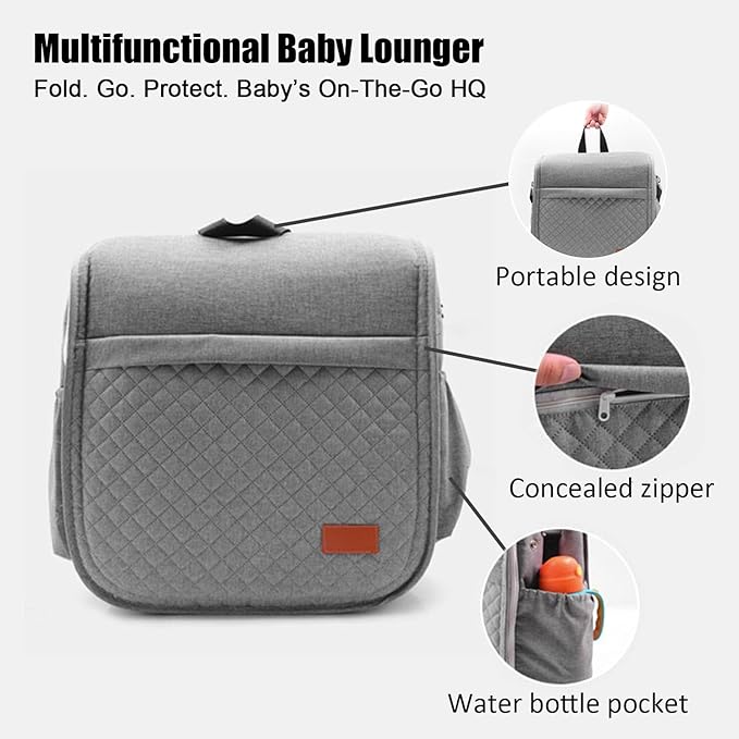 Baby Lounger - Baby Lounger Pillow for Newborn, 0-18 Months, Foldable Infant Lounger Soft Breathable for Home and Travel-CubbioJoy