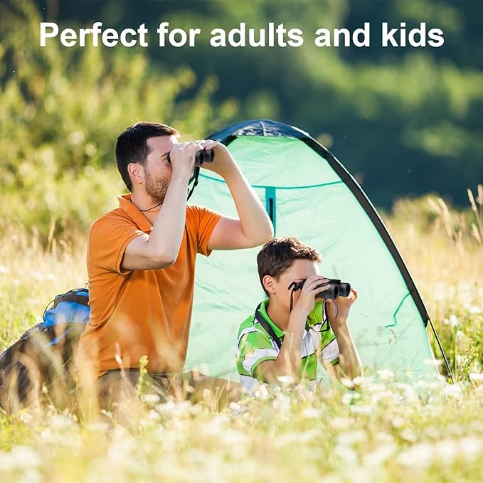 12X25 Mini Pocket Binoculars for Adults Kids, Small Compact Binoculars for Bird Watching, Opera Concert-CubbioJoy