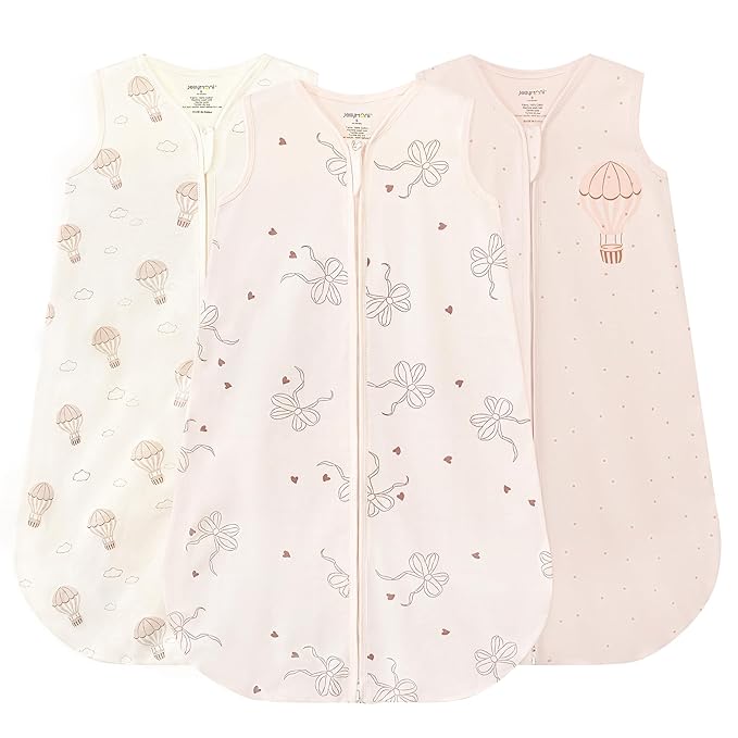 JELLYMONI Baby Sleep Sack 12-18 Months Wearable Blanket for Baby, 100% Cotton 3 Pack Infant Toddler Sleeping Sack Lightweight Soft 2-Way Zipper Sleepsack-CubbioJoy