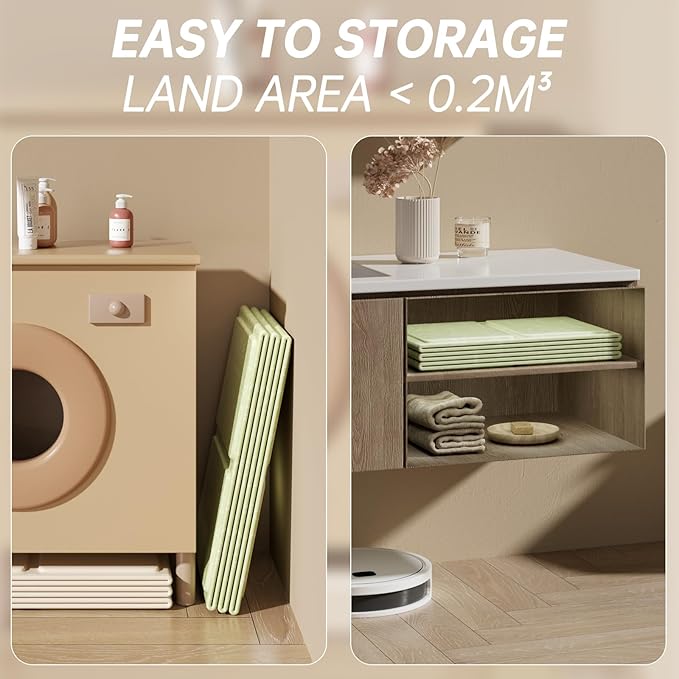 Baby Foldable Kids Bathtub for Infants to Toddler with Non-Slip Base,Easy Storage,Perfect for Small Spaces,Graffiti Green-CubbioJoy