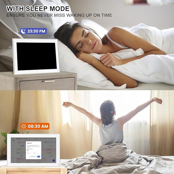 15.6 Inch Smart Digital Calendar Wall Planner & Chore Chart, IPS FHD 1920x1080 Touchscreen Interactive Display for Family Schedules, Streamline Household Organization-CubbioJoy