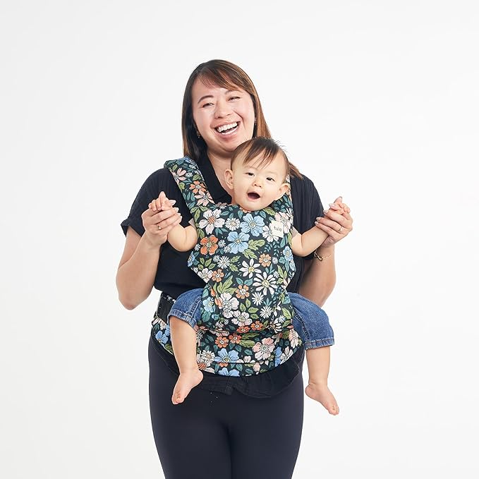 Baby Tula Explore Carriers - Breathable Baby Carrier Newborn to Toddler - Adjustable Toddler Carrier - Multiple Ergonomic Positions Front and Back - Ergonomic Fit for 7-45 lb - Mesh, Olivia-CubbioJoy