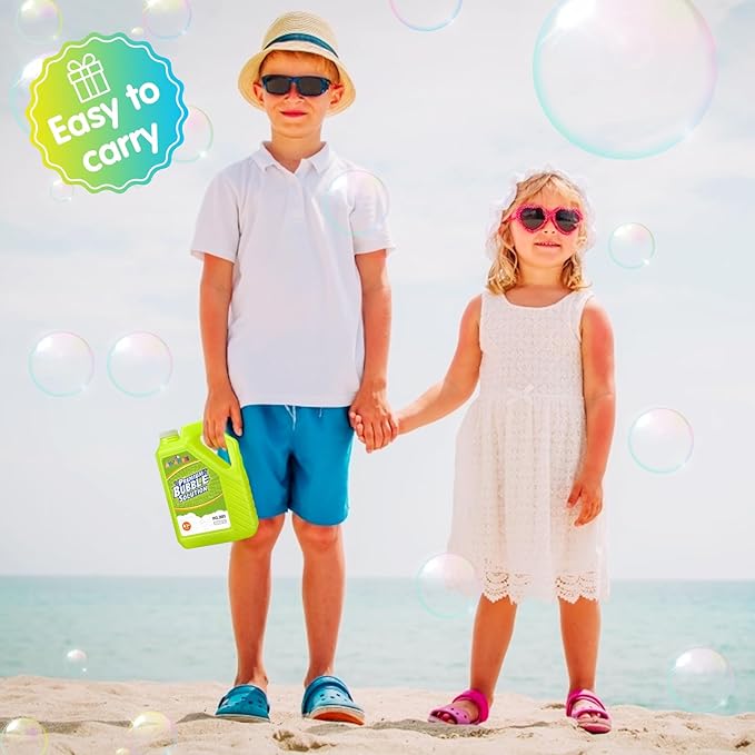 Bubble Solution Refills 32OZ | Giant Bubbles Refill Solution | Bubbles Bulk for Bubble Machine, Bubble Gun, Bubble Wands, Bubble Mower | Bubbles for Kids in Summer Celebrations Party Favor-CubbioJoy