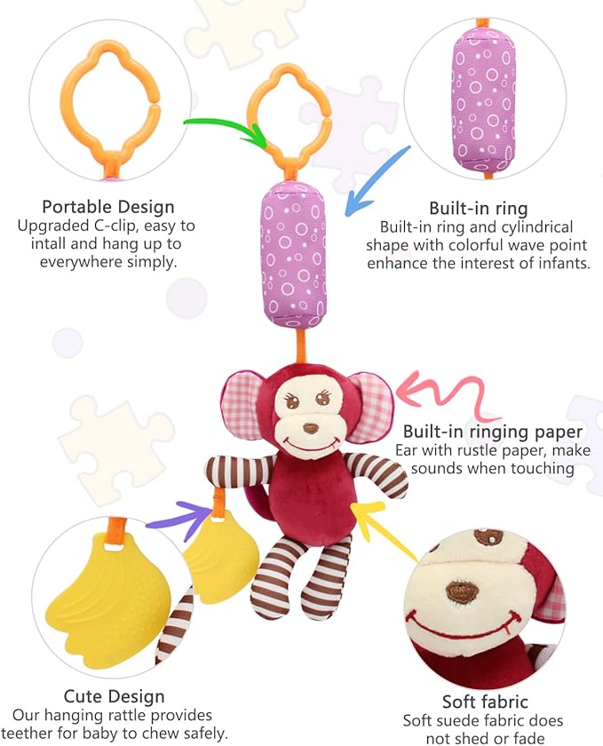 BLOOBLOOMAX Sock rattles for Babies 0-24 Months Baby Animal Foot Finder Educational Toys-CubbioJoy