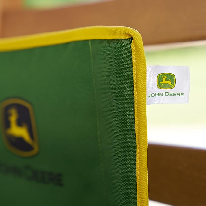 Bright Starts John Deere Pop 'N Sit Portable Booster Chair, Floor Seat, Indoor/Outdoor Use, Compact Fold, Green and Yellow, 6 Mos - 3 Yrs-CubbioJoy