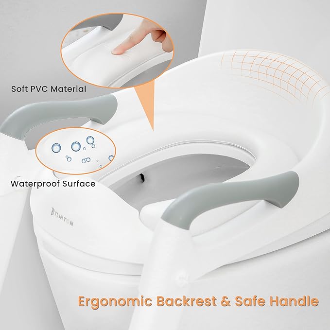 JASSONE® Potty Training Seat, Toddler Step Stool, 2 in 1 Toilet for Kids, Baby Seat with Splash Guard and Anti-Slip Pad for Boys Girls, Blue-CubbioJoy