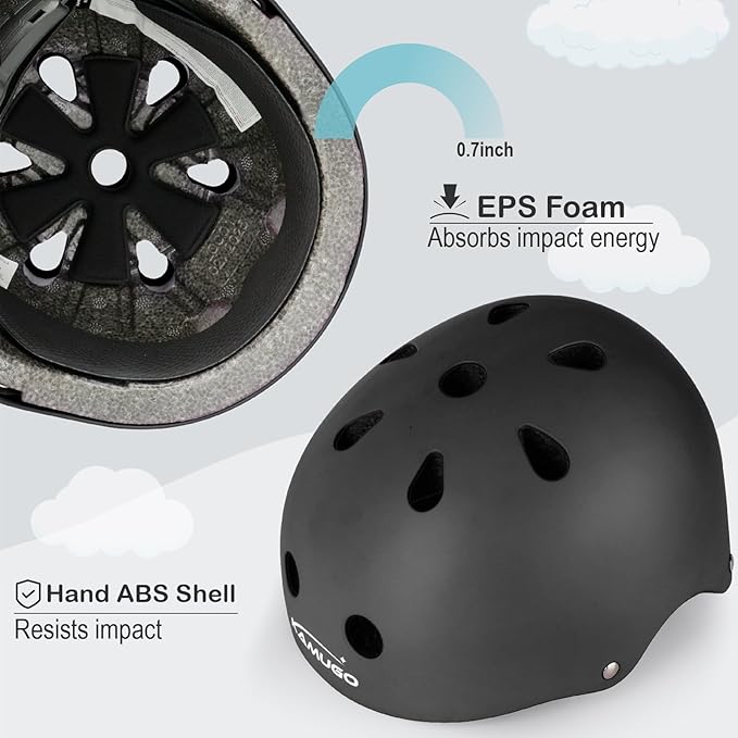 KAMUGO Kids Bike Helmet,Toddler Helmet Adjustable Kids Bicycle Helmet Girls Or Boys Ages 2-8/8-14 Years Old Multi-Sports for Cycling Skateboard Scooter-CubbioJoy