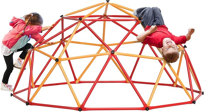 JAXPETY Climbing Dome, 7FT Outdoor Jungle Gym for Kids Ages 4-8, Toddler Monkey Bars for Backyard, Doorway Playground Climbing Structures for Toddler Climbing, Montessori Climbing Set for Dome Climber-CubbioJoy