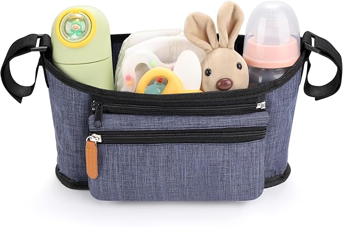 Accmor Universal Stroller Organizer with Detachable Phone Bag, Stroller Bag Caddy Organizer Stroller Accessories for Uppababy, Baby Jogger, Nuna, Doona, Britax Strollers-CubbioJoy