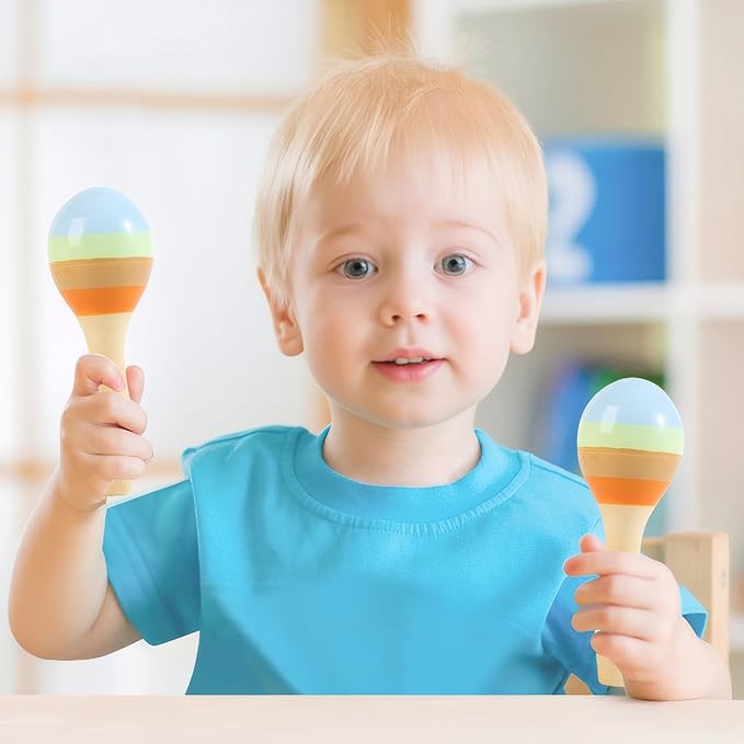 Baby Musical Instruments Neutral Colors Percussion Instruments Set Montessori Wooden Toys for Toddlers 1-3 with Xylophone for Kids Preschool Educational 3+ Wood Musical Toy 8pcs-CubbioJoy