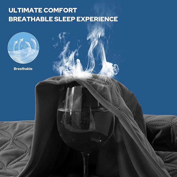 2 Pack Waterproof Mattress Protector, Full Size Mattress Pad with Deep Pocket 6"-15" Depth, Soft Breathable Dirt-Proof Single Bed Mattress Cover for Bedroom, Dorm Room (Gray)-CubbioJoy