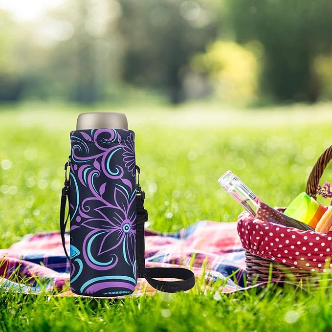 AUPET Water Bottle Bag Carrier,24oz/32oz Insulated Neoprene bottle Sling Holder Case Pouch Cover for 1000ML/750ML Bottles with Shoulder Strap for walking-CubbioJoy