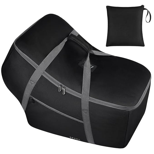 Infant Car Seat Travel Bag Fit Nuna Pipa All Model Car Seat and Base, Fit Doona Baby Stroller, Padded Car Seat Bags for Air Travel, Gate Check Bag with Side Pocket, 5 Protective Feet, Storage Bag-CubbioJoy