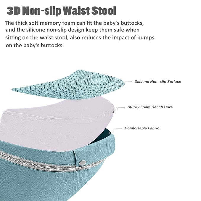 Baby Carrier Ergonomic Infant Carrier with Hip Seat Kangaroo Bag Soft Baby Carrier Newborn to Toddler 7-45lbs Front and Back Baby Holder Carrier for Men Dad Mom-CubbioJoy