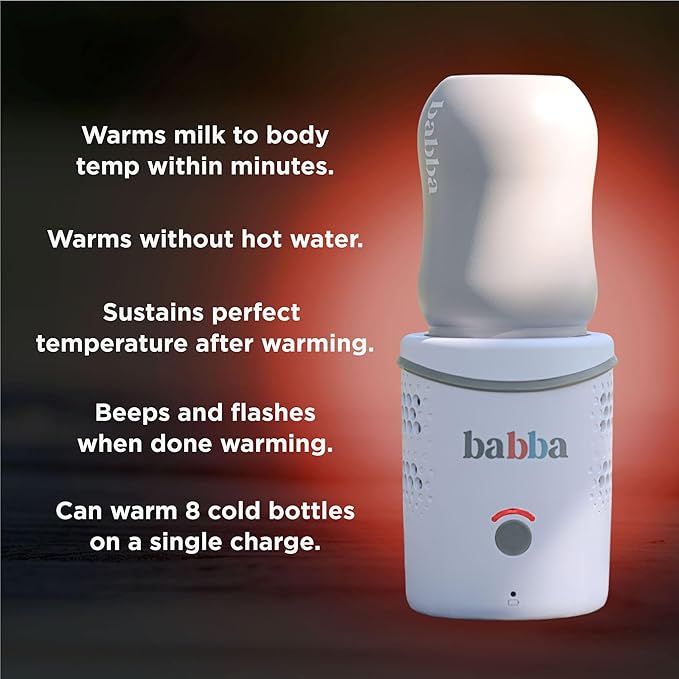 Babba Baby Bottle Cooler and Warmer - Both refrigerates and Fast Warming, Breast Milk Storage, Travel-Friendly and Portable, Smart app-Control, Perfect Temperature-CubbioJoy