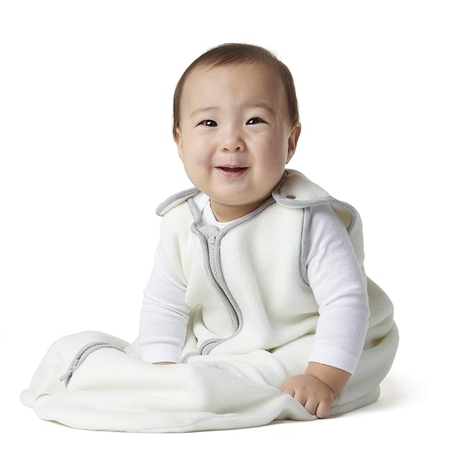 baby deedee Sleep Nest Fleece Baby Sleeping Bag, Ivory, 0-6 Month-CubbioJoy