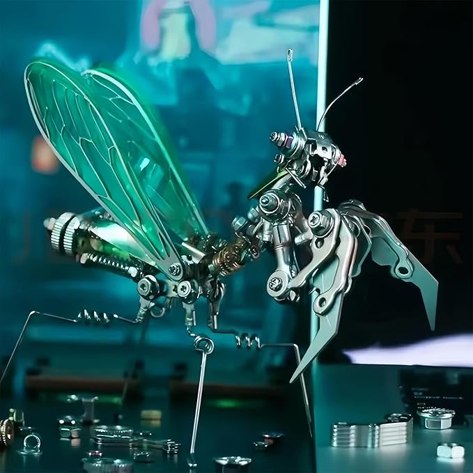Adult 3D Metal Puzzle, Punk Mantis Metal Model Set，3D Puzzle Mechanical Insect Building Blocks, Fun DIY Assembly, high-end Men's Gifts.-CubbioJoy