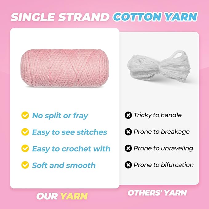 Crochet Kit for Beginners, Learn to Crochet, Include Easy Knitting Soft Yarn, Step-by-Step Video Tutorial, Hook, Holiday Birthday Gift for Adults and Kids(Happy Axolotl)-CubbioJoy