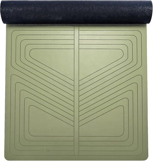 agoy Pro+ Warrior - Premium Non-Slip Yoga Mat – Eco-Conscious Design - PU Mat With Wet/Dry Grip+ - Focus Alignment - Lazer-Etched Technology - A Portable Standard Size Mat for All Styles of Yoga-CubbioJoy