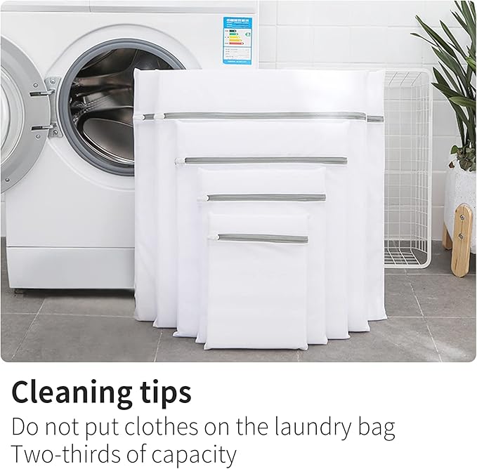 3 Pack Large Mesh Laundry Bags by MDSXO- Fine Durable Lingerie Delicates Bag for Washing Machine 16 * 20 inch [3 Pack]-CubbioJoy