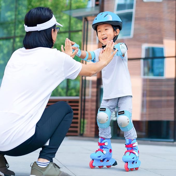 BOSONER Kids/Youth Knee Pad Elbow Pads for Roller Skates Cycling BMX Bike Skateboard Inline Rollerblading, Skating Skatings Scooter Riding Sports-CubbioJoy