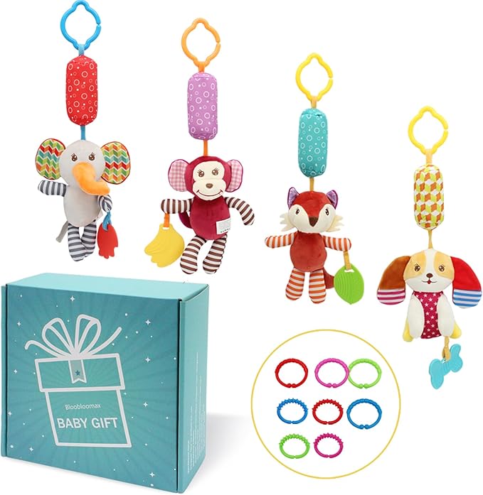 BLOOBLOOMAX Sock rattles for Babies 0-24 Months Baby Animal Foot Finder Educational Toys-CubbioJoy