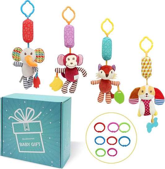 BLOOBLOOMAX Sock rattles for Babies 0-24 Months Baby Animal Foot Finder Educational Toys-CubbioJoy