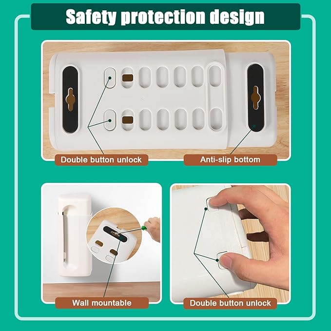 Improved Power Strip Cover Box(2 Pack) 丨Outlet Covers Baby Proofing丨Outlet Cover Box丨Adjustable Length Childproof Outlet Cover丨Preventing Toddlers from Touching Sockets丨Fits Most Sockets.-CubbioJoy