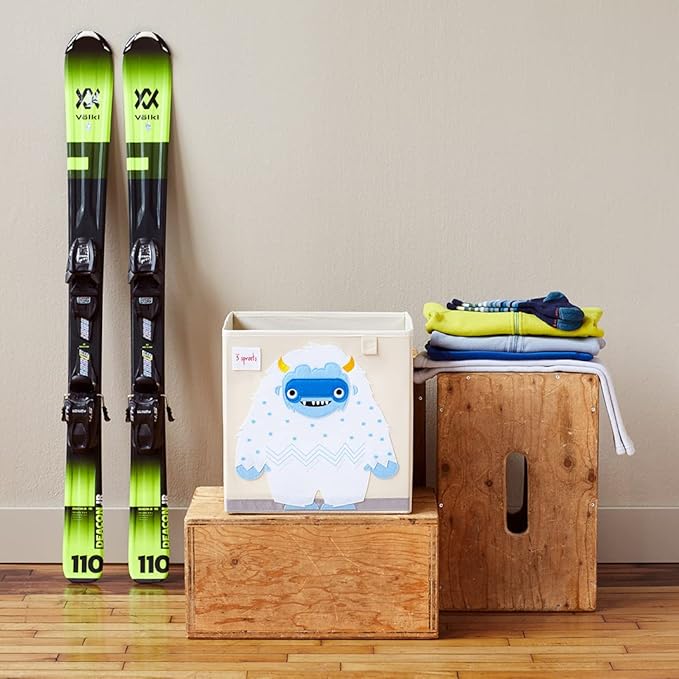 3 Sprouts Toy Storage Organizer: Toy Box Cube Organizer for Playroom, Nursery - Foldable Storage Bin - Yeti-CubbioJoy