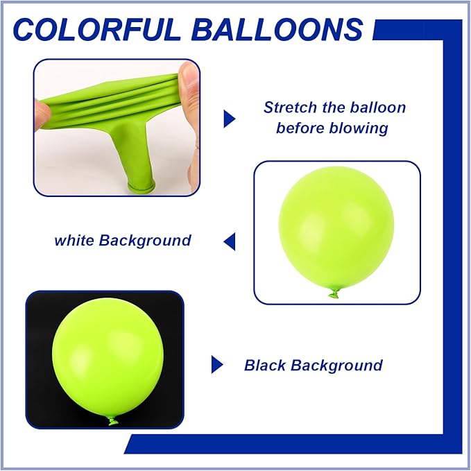 140pcs Light Green Round Balloons Different Sizes 18 12 10 5 Inch Latex Balloons for Arch Decoration Party Balloon Kit for Graduation Birthday Party Wedding Balloon Baby Shower Decoration-CubbioJoy