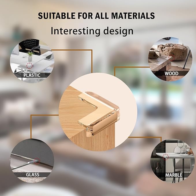 Baby Corner Protector Corner Protector Baby Furniture Corner Protection Transparent Cover Sharp Furniture and Table Top Edges with Adhesive 12 Pack(L-Shaped)-CubbioJoy