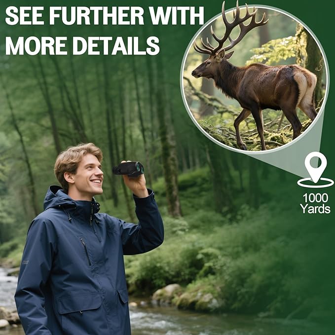 12x32 Compact Binoculars for Adults Kids - Aurosports Small Binoculars for Birdwatching - High Power Easy Focus Lightweight Binocular for Traveling Hunting Cruise Ship Hiking-CubbioJoy