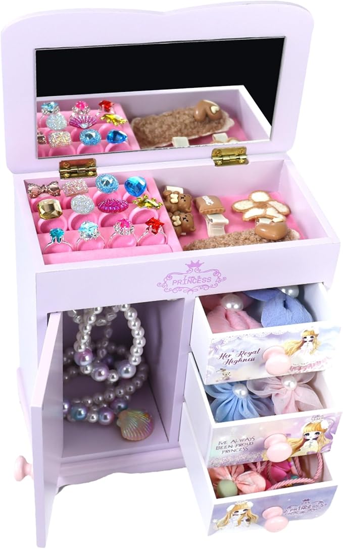 Children's Jewelry Box for Girls - Purple, Little Girl Birthday &-CubbioJoy