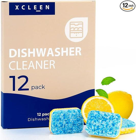 Dishwasher Cleaner and Deodorizer Tablet - Helps Remove Limescale, Mineral Buildup and Odor - Formulated to Clean Inside all Machines - 12 Cleaner Tablets…-CubbioJoy
