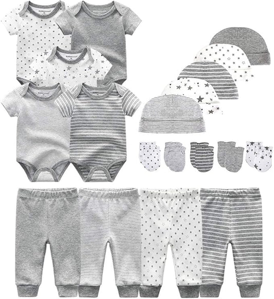 Kiddiezoom Unisex Baby Layette Essentials Giftset Clothing Set 19-Piece For Newborn Baby-CubbioJoy