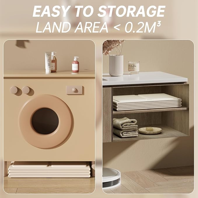 Baby Foldable Kids Bathtub for Infants to Toddler with Non-Slip Base,Easy Storage,Perfect for Small Spaces,White-CubbioJoy