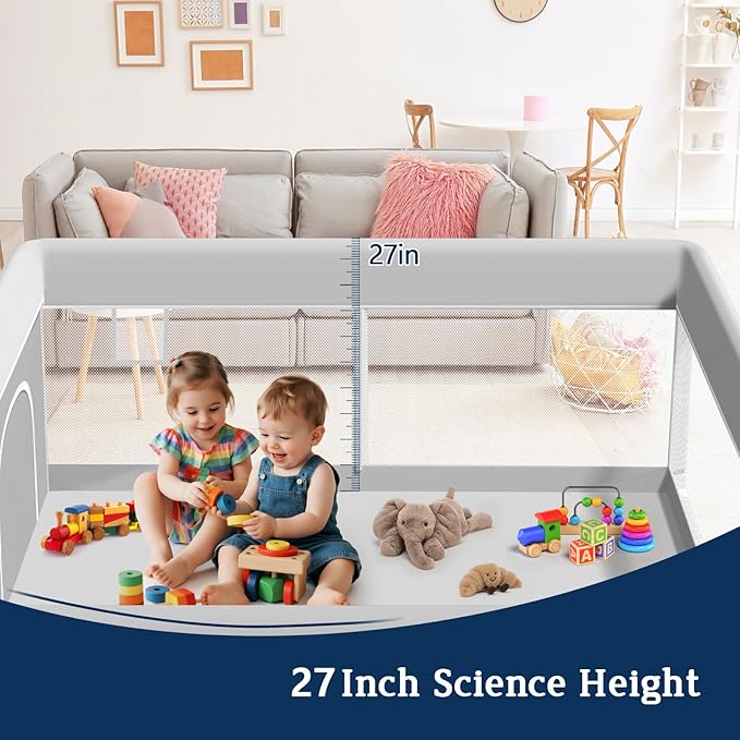 Baby Playpen 65×50Inch, Playpen for Babies and Toddlers, Play Pen Pin Indoor Outdoor Baby Play Fence-CubbioJoy