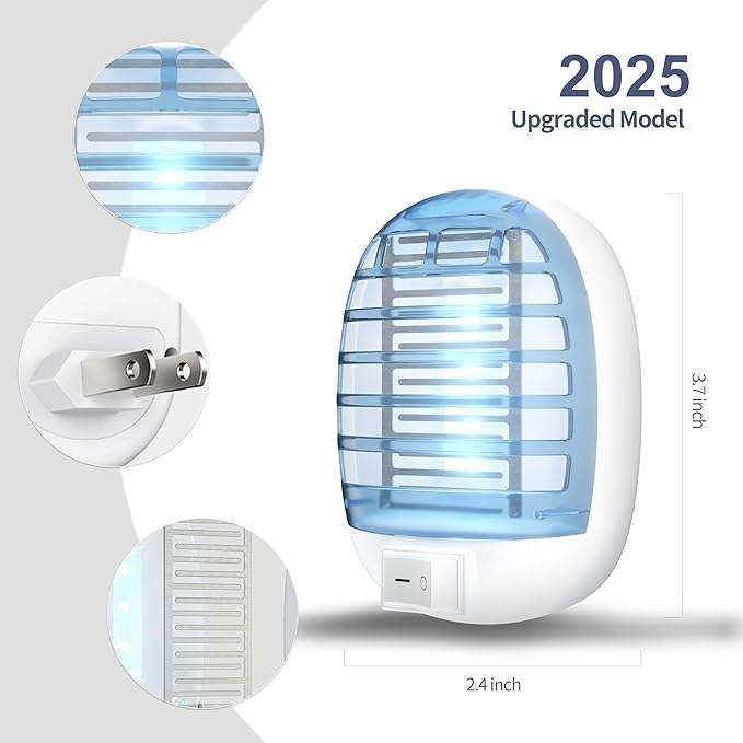 Indoor Bug Zappers, Fly Traps for Indoors, Insect Traps for Home Mosquito Killer for Kids & Pets, Home, Kitchen, Bedroom, Baby Room, Office (6 Packs)-CubbioJoy