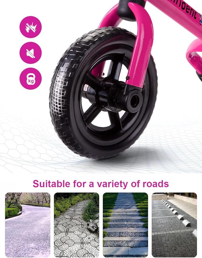 Ancaixin 3 in 1 Toddler Tricycles for 2-5 Years Old Girls and Boys with Adjustable Seat Detachable Pedal and Bell | Foldable Baby Balance Bike Riding Toys | Kids Birthday Christmas New Year Gift Pink-CubbioJoy