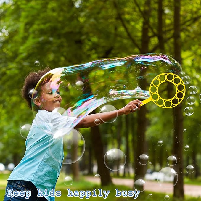 Big Bubble Wands Set, 14pcs Random Color Plastic Giant Bubble Wands Bubble Maker Kids Summer Toy for Outdoor Activities-CubbioJoy