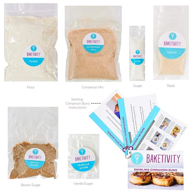 BAKETIVITY Kids Baking DIY Activity Kit - Bake Delicious Cinnamon Buns with Pre-Measured Ingredients – Best Gift Idea for Boys and Girls Ages 6-12-CubbioJoy