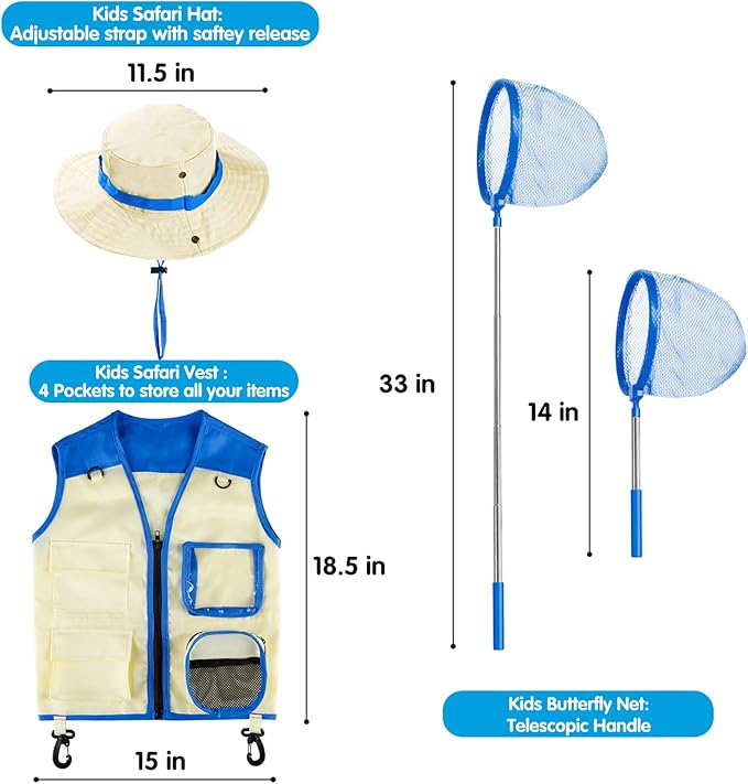 INNOCHEER Bug Catcher for Kids, Kids Explorer Kit, Kids Outdoor Toys for Toddlers 3-5, Outdoor Toys for Kids Ages 4-8, Gifts Toys for 3 4 5 6 7 8+ Year Old Boys, Outside Toys for Kids Ages 4-8 8-12-CubbioJoy