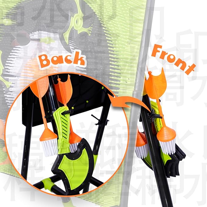 Axe Throwing Game for Backyard,Plastic Axe Throwing Game Set,Ax Throwing Game Set for Adults,Contains Foldable Axe Throwing Board,Axes,Bows and Arrows and 3 Types of Darts for Family Games-CubbioJoy