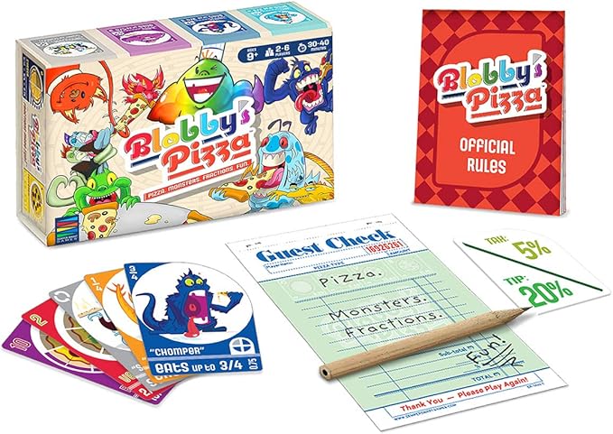 Blobby's Pizza Math Card Game: Crazy Fun Strategic Pizza Eating Contest Between Cute Monsters!-CubbioJoy